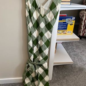 Talbots Green and White Dress- Size 6